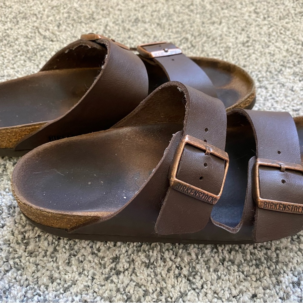 Birkenstock Dark Brown Slide Sandals
